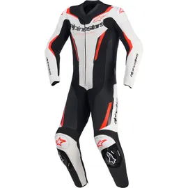 Alpinestars GP Force V2 Lederkombi - weiß-schwarz-neonrot - 50
