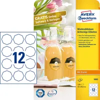 Avery Zweckform Etiketten 5083 weiß 61,0 x 60,3 mm