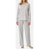 SCHIESSER Damen Casual Essentials Pyjamaset, Silbergrau-Mel._181756, 38 EU