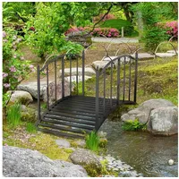 Outsunny Gartenbrücke 119 x 1 cm Schwarz