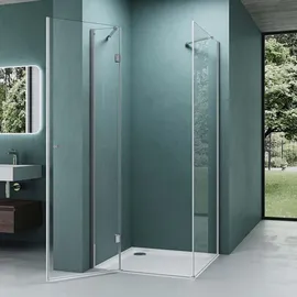 mai & mai Eckdusche mit Drehtür rechts 90 x 70 cm transparent Sicherheitsglas R05K