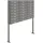 AL Briefkastensysteme 22er Premium Standbriefkasten Aluminiumgrau inkl. Zeitungsfach