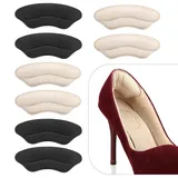 Molain 4 Paar Fersenkissen für Schuhe Komforteinlegesohlen Fersenhalter Selbst-Adhesive Heel Aufkleber Kissen für Schuh Passend und Komfort(2 Schwarz und 2 Beige)