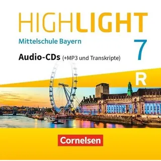 Highlight - Mittelschule Bayern - 7. Jahrgangsstufe, Audio-CDs (+MP3 und Transkripte) für R- Klassen CD-Extra - Für R-Klassen - Audio-CDs mit MP3-Da