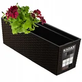 Kadax Blumenkasten 18,5 x 19,5 x 56 cm Braun