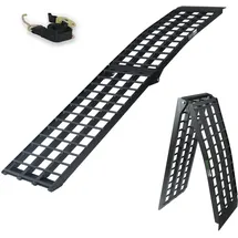 Trutzholm 1 x Auffahrrampe 230 cm Traglast 680 kg Alu klappbar schwarz Riffelstab Verladerampe