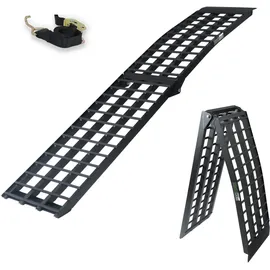 Trutzholm 1 x Auffahrrampe 230 cm Traglast 680 kg Alu klappbar schwarz Riffelstab Verladerampe