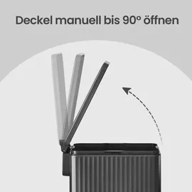 Songmics Mülleimer Küche 50 l Schwarz