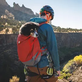Ruffwear Hitch Hiker Hundegeschirr inkl. Rucksack (Größe XS, rot)