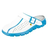 Abeba ESD-Berufsschuhe Dynamic Clog weiß/blau, Gr. 39