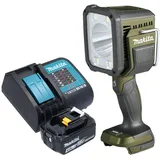 Makita DML 812 SM1 Akku Handstrahler 18 V 1250 lm LED Olive Grün Outdoor Adventure Sonderedition + 1x Akku 4,0 Ah + Ladegerät