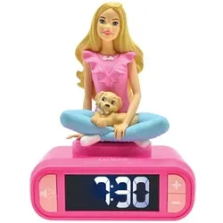 LEXIBOOK Barbie Wecker mit 3D Nachtlicht-Figur und besonderen Klingeltönen