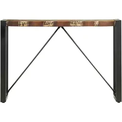vidaXL Konsolentisch 110x35x76 cm Massives Altholz