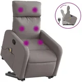 vidaXL Massagesessel mit Aufstehhilfe Polyester 89,5 x 95,5 x 0 cm Taupe