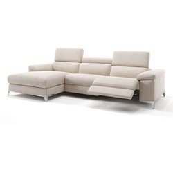 Stoff Ecksofa VENOSA mit Funktion - Beige