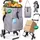 HOMECALL Einkaufswagen klappbar Geometrie-Print 55 L