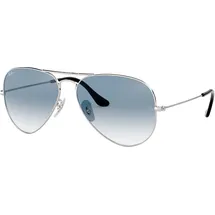 Ray Ban Aviator Large Metal RB3025 003/3F 58-14 polished silver/light blue