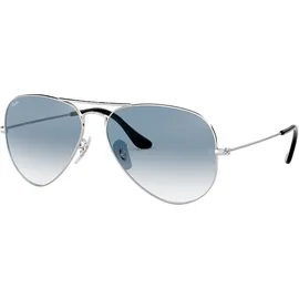 Ray Ban Aviator Large Metal RB3025 003/3F 58-14 polished silver/light blue