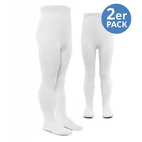 LaLoona Strumpfhose 2er Pack - Weiß - Gr. 50/56