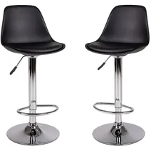 House Nordic Barhocker 2er-Set TRONDHEIM - schwarz
