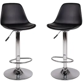 House Nordic Barhocker 2er-Set TRONDHEIM - schwarz