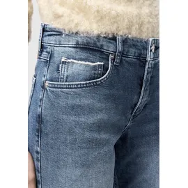MAC Straight Fit Jeans im 5-Pocket-Design, Dunkelblau, 38/28