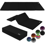 ALPIDEX Turnmatte klappbare Weichbodenmatte 185 x 78 x 3,2 cm Gymnastikmatte Sportmatte für zuhause Kinder Erwachsene, Farbe:schwarz