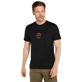 Icebreaker Merino 150 Tech Lite Iii Logo Reflections Kurzarm-t-shirt - Black - XL