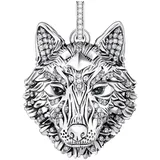 Thomas Sabo PE965-691-21 Anhänger Wolf Gesicht mit Steinen Silber geschwärzt