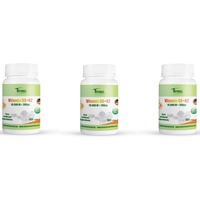 Vitamin D3 + K2 Vitamin 3x180 Tabaletten, 10000 IU, Hohe Dosis, Freundlich Vegan