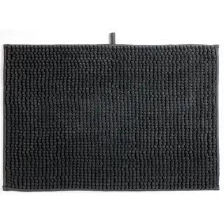 Badteppich Chenille Grau 40 x 60 cm