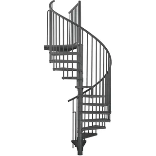 Minka Außentreppe Rondo Zink Ø 160 cm Anthrazit