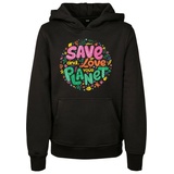 Mister Tee Save And Love Kapuzenpullover Black 122-128 cm