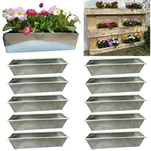 Hossi's Wholesale Balkonkasten 38 x 13 x 9 cm Silber