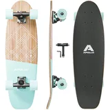 Apollo Mini-Longboard | Midi Cruiser als Komplett-Board, 70cm (30x8) | wendiges Kick Tail Mini Longboard aus Holz im Vintage Skateboard-Style | Longboard Erwachsene mit High Speed ABEC 9 Kugellagern