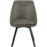 Trisens Kunstleder mit Antik Patina Wohnzimmer Stuhl TR-47 Grün-Grau