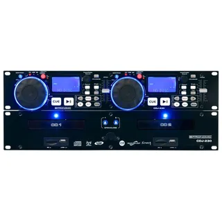 Pronomic CDJ-230 Doppel DJ CD Player mit USB & SD (2-Kanal DJ Desk mit separatem Controller, Pitch Bender und DSP-Effekte, Seamless Loop, 19"-Format)