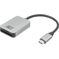ACT USB-C card reader for SD and micro SD, 4.0 UHS-II, Speicherkartenlesegerät, Grau