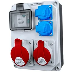 Baustromverteiler FI-Schutzschalter HL-FI 1x16A 1x32A 2x230V franz/belg System Stromverteiler Doktorvolt 7235