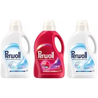 PERWOLL Flüssig-Set 3x 27 Waschladungen (81WL) 1x Color & 2x White, Feinwaschmittel-Set reinigt sanft und erneuert Farben/Weiß und Fasern, Waschmittel mit Dreifach-Renew-Technologie