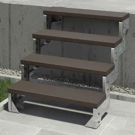 DOLLE Außentreppe Gardentop 36-44 cm Holz/Kunststoff/Stahl/WPC