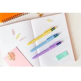 BIC Kugelschreiber 4-Farben Pastellgelb/Pastellrosa/Pastellblau 0,4 mm 1 St.