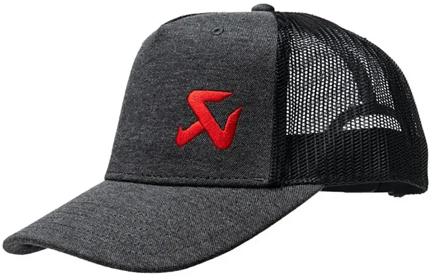 Akrapovic Logo Kappe - Light Grey / Black - One Size