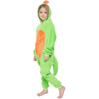 corimori - Byte der Dinosaurier Kinder Jungen Mädchen Onesie Jumpsuit Anzug Kostüm Verkleidung (Gr. 110-130 cm), Grün