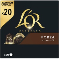 L'OR Espresso Forza Kaffeekapseln 20 Kaffeepads), intensiv & vollmundig, Intensität 9/11