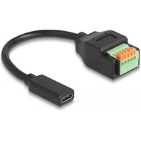 DeLock USB 2.0 Kabel Buchse zu Terminalblock mit Drucktaster,