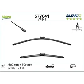 Valeo Silencio VF841, 600mm, Set mit 2 Wischerblättern