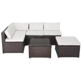 CASARIA Garten-Lounge-Set 16-tlg. braun/creme