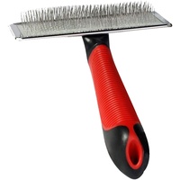 Karlie Professional Zupfbürste, Hundebürsten, L, Gummi, Rot/Schwarz, 18x11,5 m