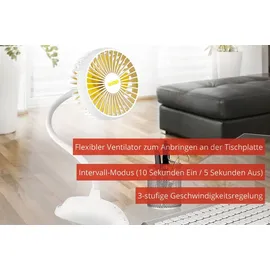 Unold Breezy Clip Tischventilator weiß